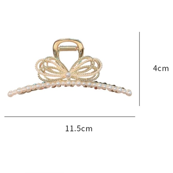 Styling Accessory Hair Hair Barrette Catch Hair Pearl Fake: Clamp Hair - Picture 3 of 5